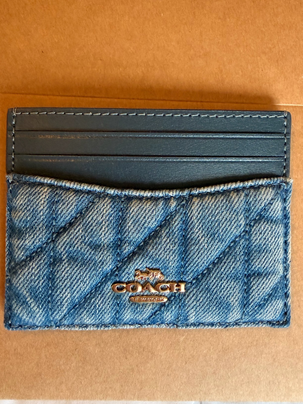 Coach Denim credit card holder